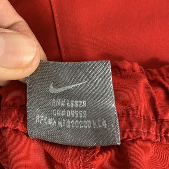 Nike Mens Red Basketball Shorts Size Large W32 Drawstring Athletic Elastic Waist - Picture 7 of 9